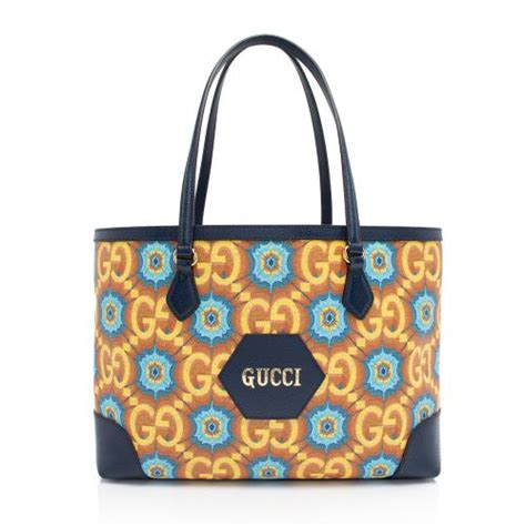 Navy GG Supreme Canvas Kaleidoscope 100th Anniversary Tote 